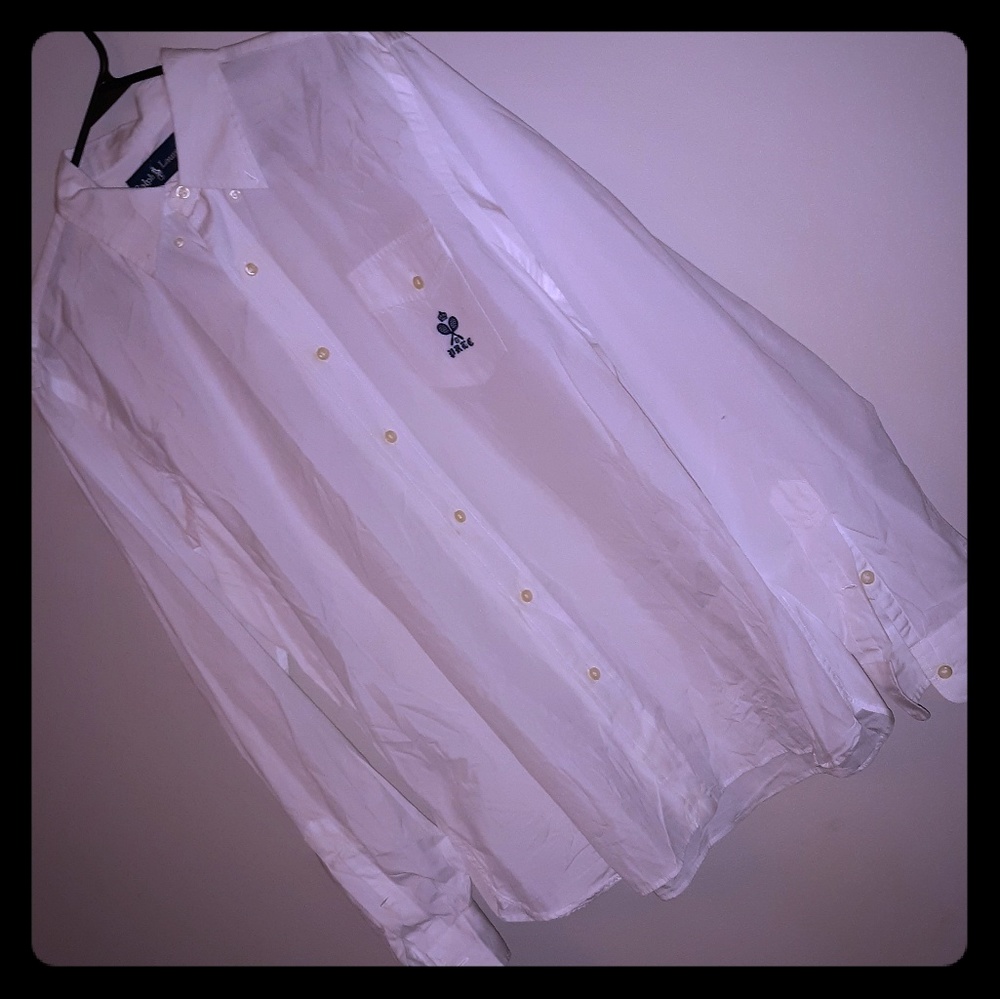 Ralph Lauren White Button Down L Shirt
